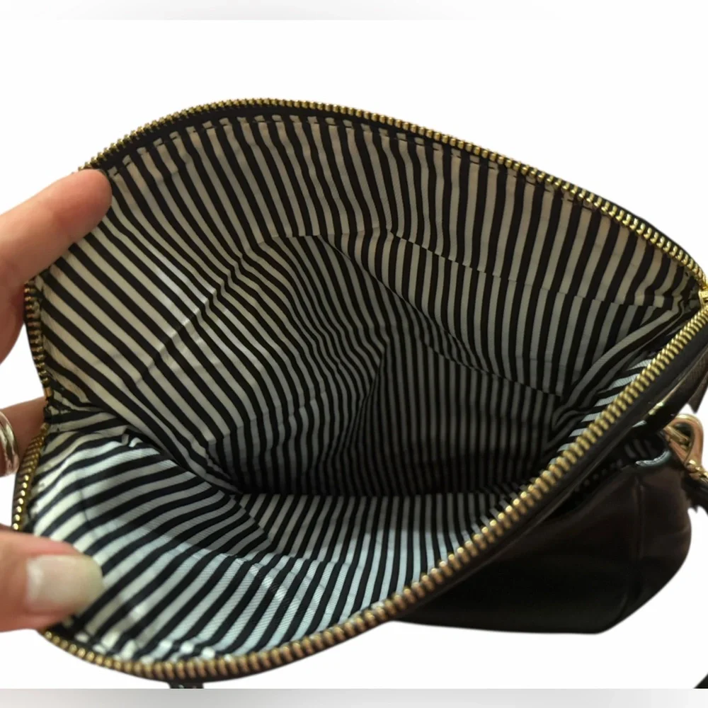 KATE SPADE COBBLE HILL LITTLE MINKA BLACK LEATHER CROSSBODY I TOP HANDLE PURSE_5